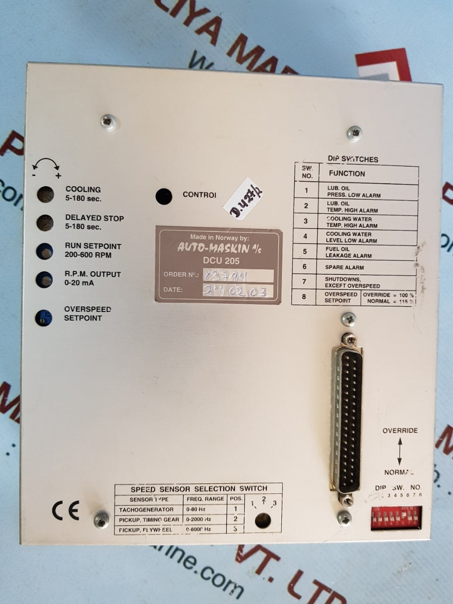 Auto-maskin dcu 205 diesel engine control unit