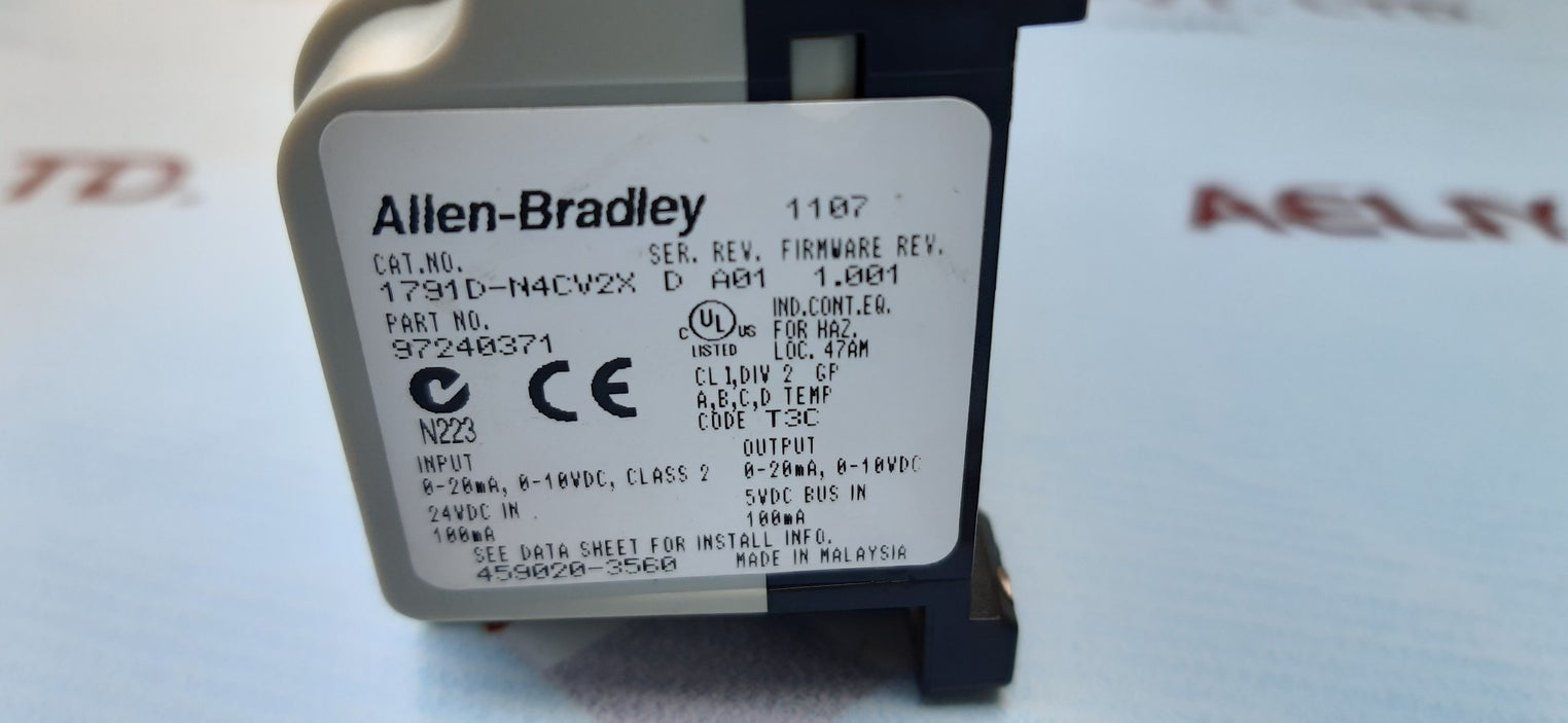 Allen bradley 1791d-8b8p & 1791d-n4cv2x compact block i/o