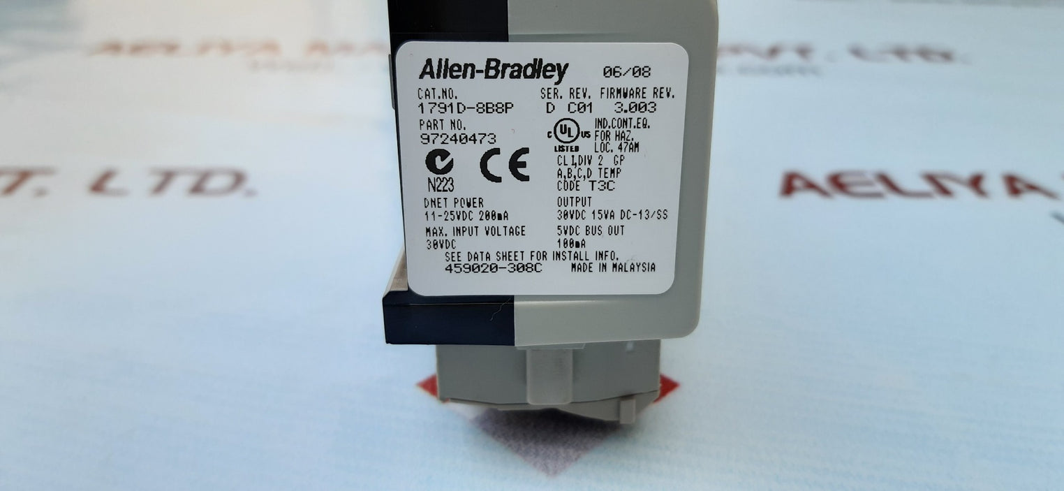 Allen bradley 1791d-8b8p & 1791d-n4cv2x compact block i/o