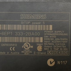 Siemens sitop power 5 power supply 6ep1 333-2ba00