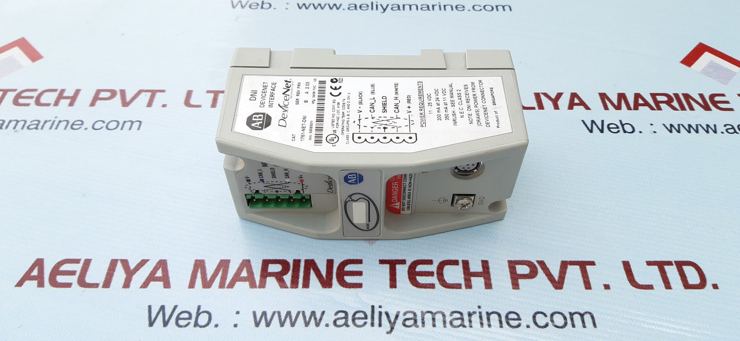 Allen bradley 1761-net-dni devicenet interface ser b rev a frn. 2.03