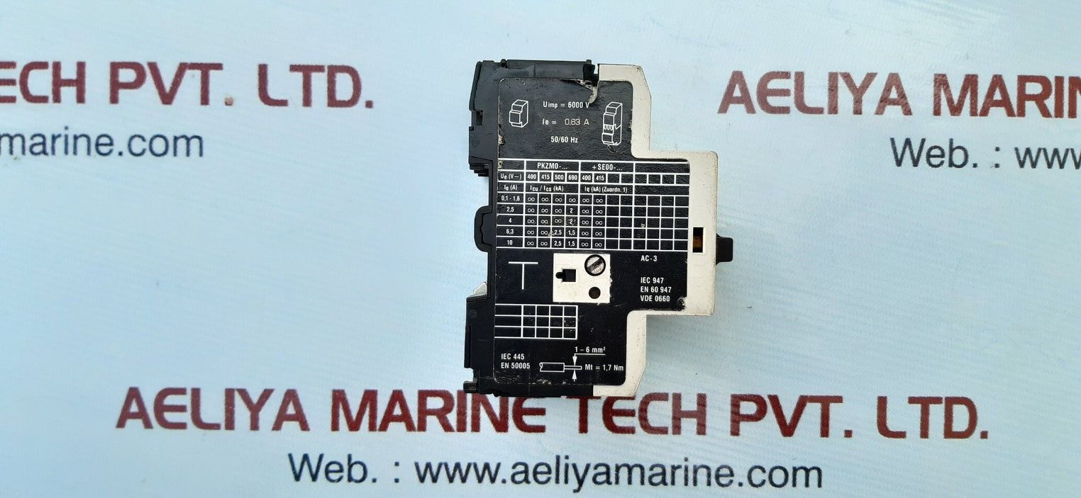 Moeller klockner pkzm0-0,63 protective circuit breaker