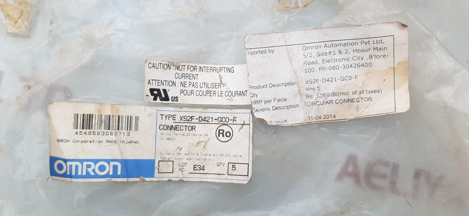 Omron Xs2F-d421-gco-f Connector