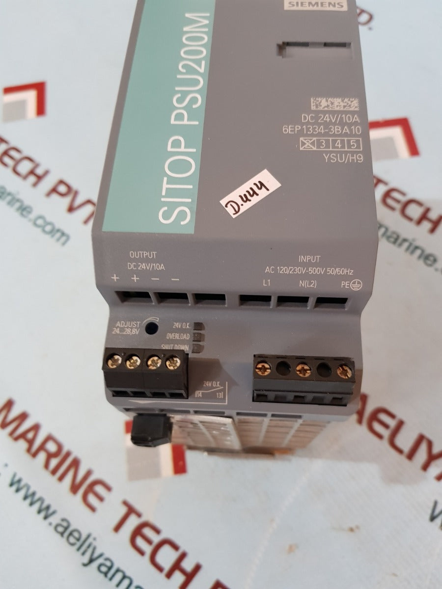 Siemens 6ep1334-3ba10 sitop psu200m power supply 24v 10a