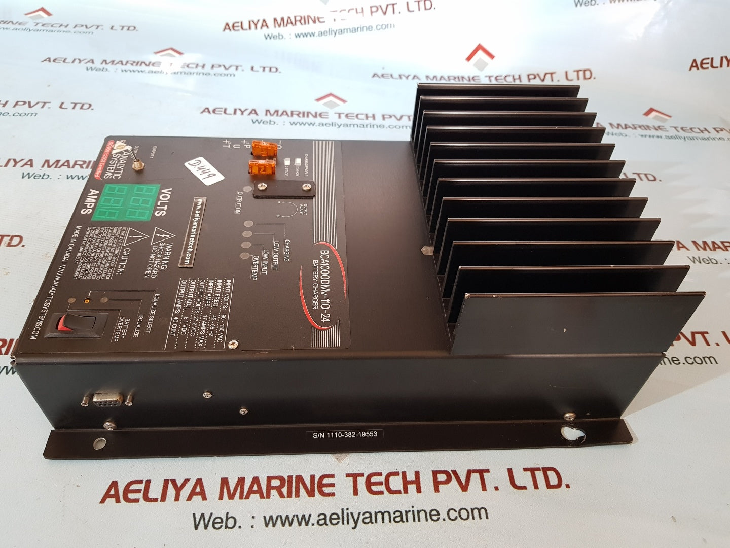 Analytic systems bca1000dmv-110-24 battery charger