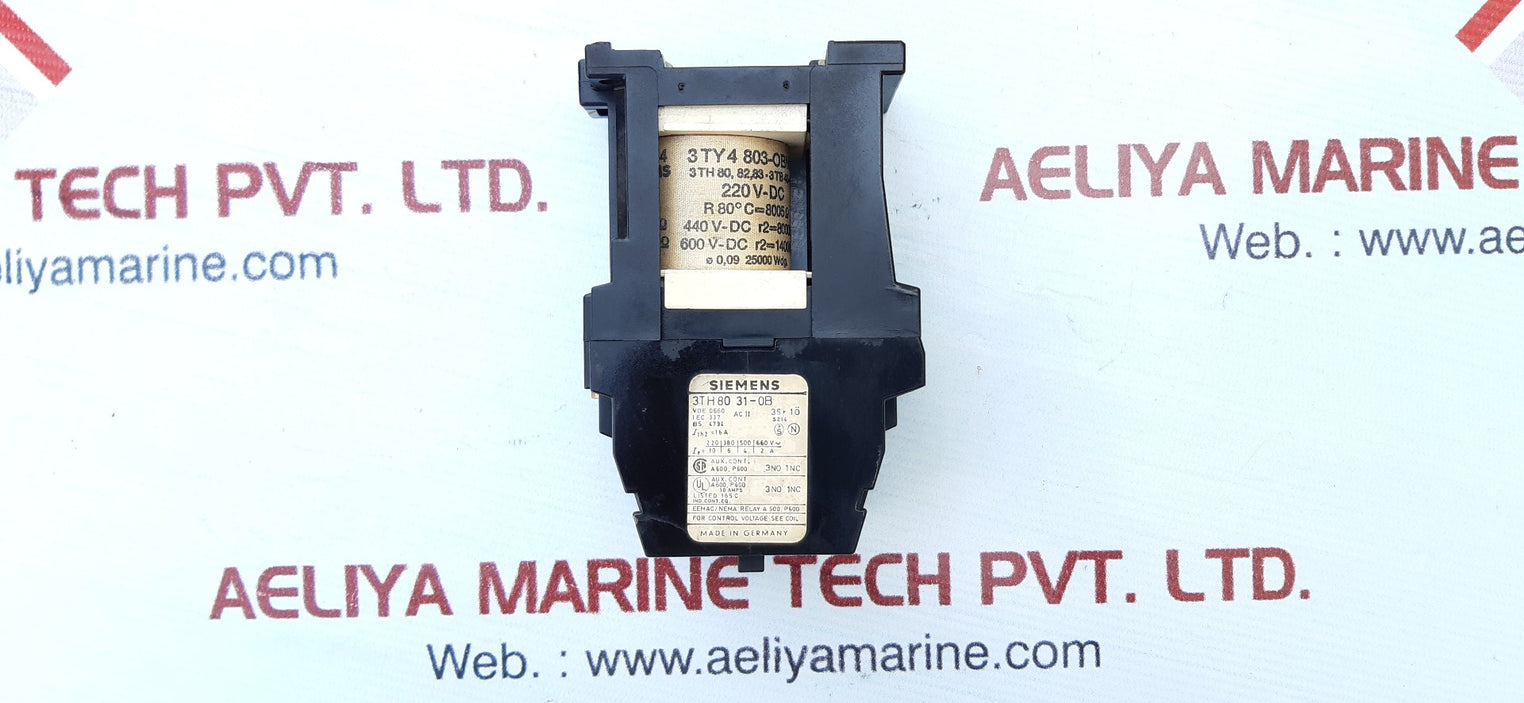 Siemens 3Th80 31-0B Relay With 220V Dc Coil