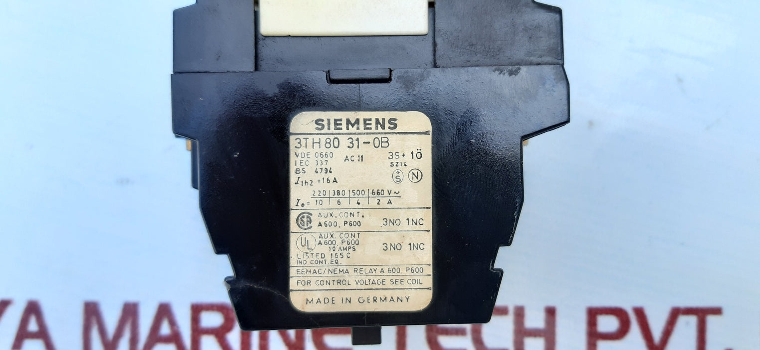 Siemens 3Th80 31-0B Relay With 220V Dc Coil