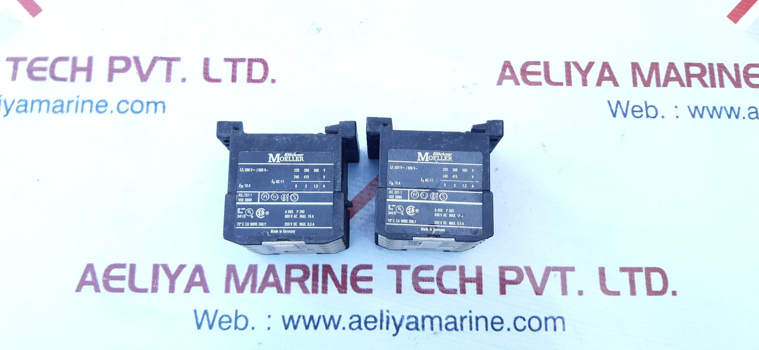 Lot Of 2X Klockner Moeller Dil Er-31 Contactor