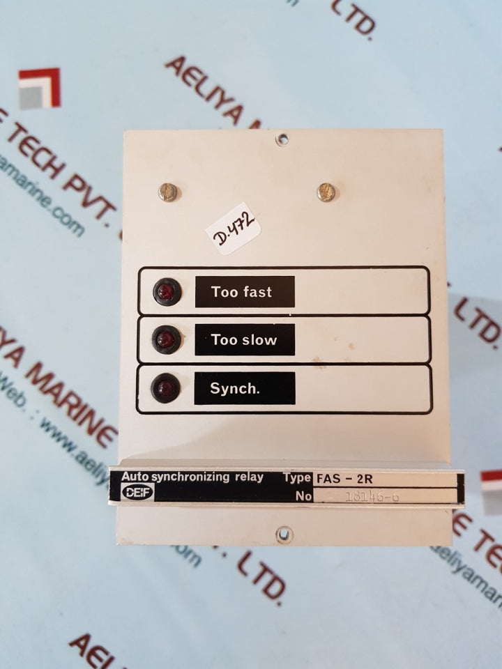 Deif Fas-2R Auto Synchronizing Relay