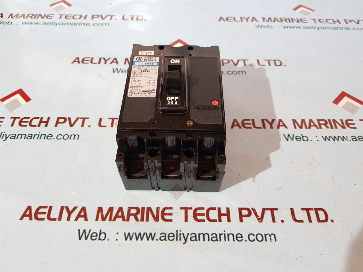 Terasaki electric t0-60bb 3pole circuit breaker 50A