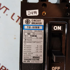 Terasaki electric t0-60bb 3pole circuit breaker 50A