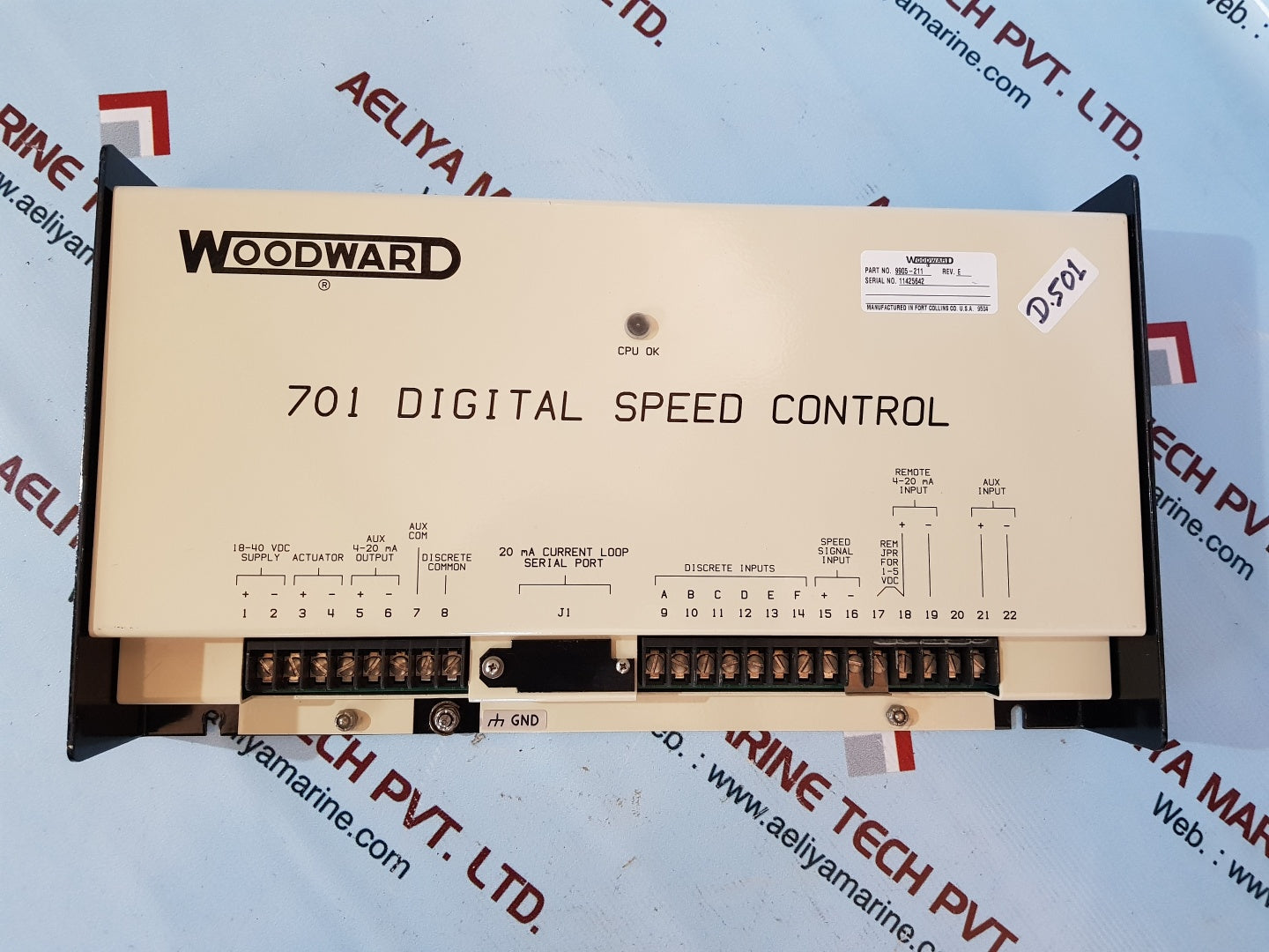 Woodward 9905-211 rev.E 701 digital speed control