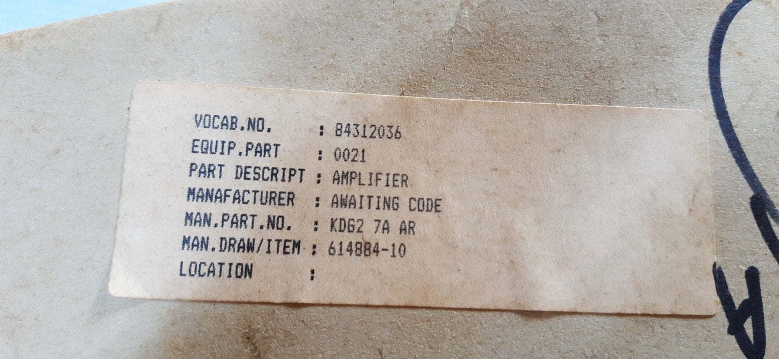 Vickers kdg2-7a-a-614 889-10 amplifier board