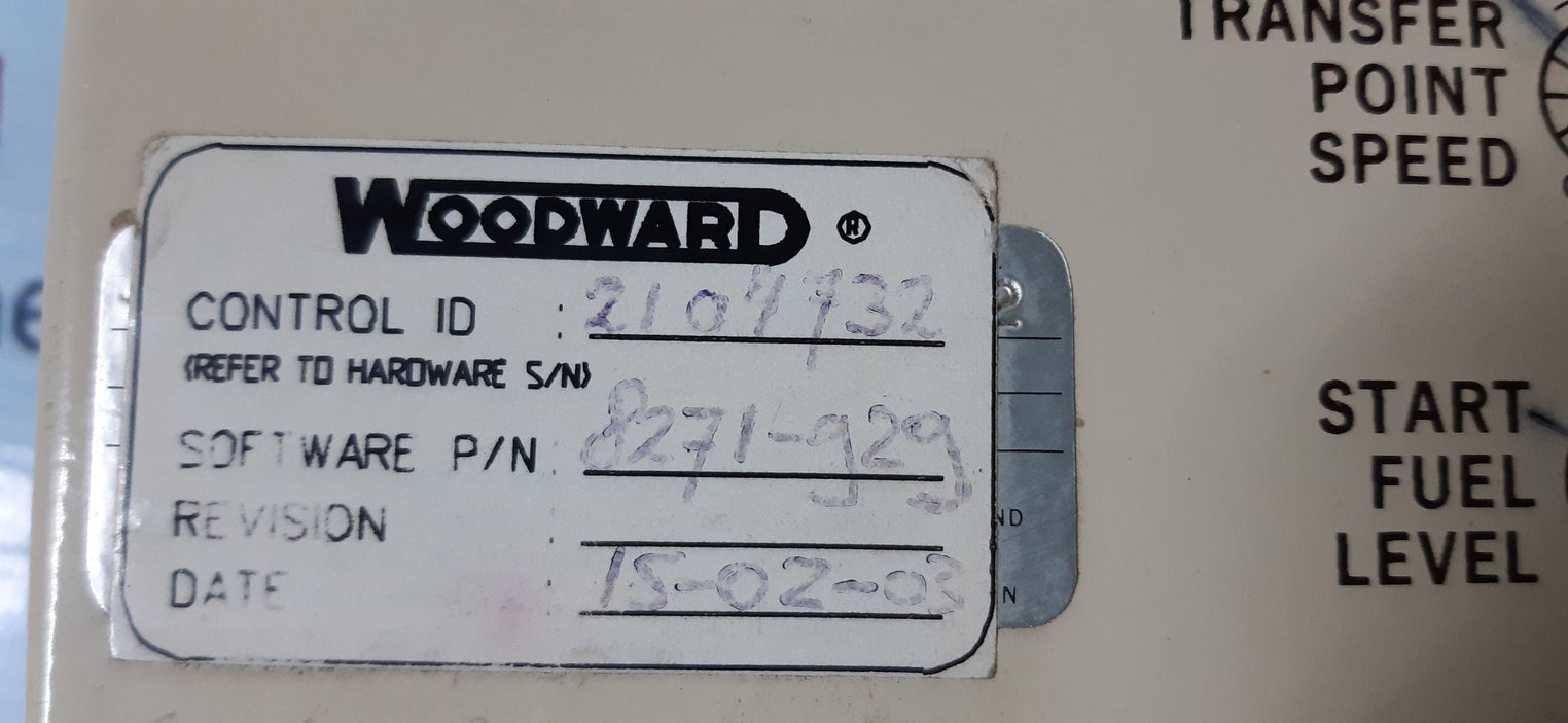 Woodward 8271-929 dual dynamics 1000 series speed control