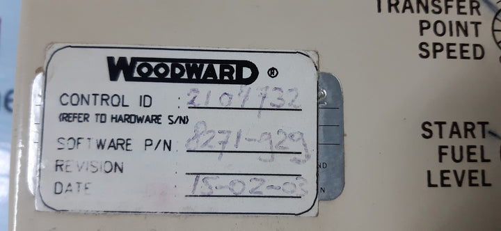 Woodward 8271-929 dual dynamics 1000 series speed control
