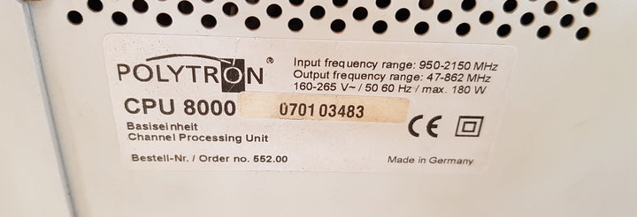 Polytron Cpm-ms Cpu 8000 Channel Processing Unit