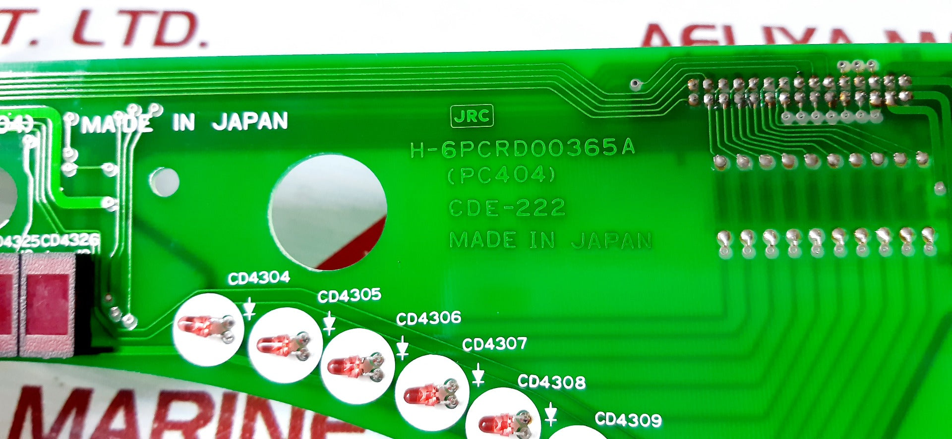 Jrc h-6pcrd00365a (pc404) pcb card cde-222