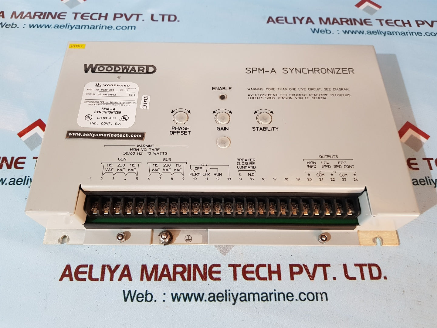 Woodward 9907-028 spm-a synchronizer rev E