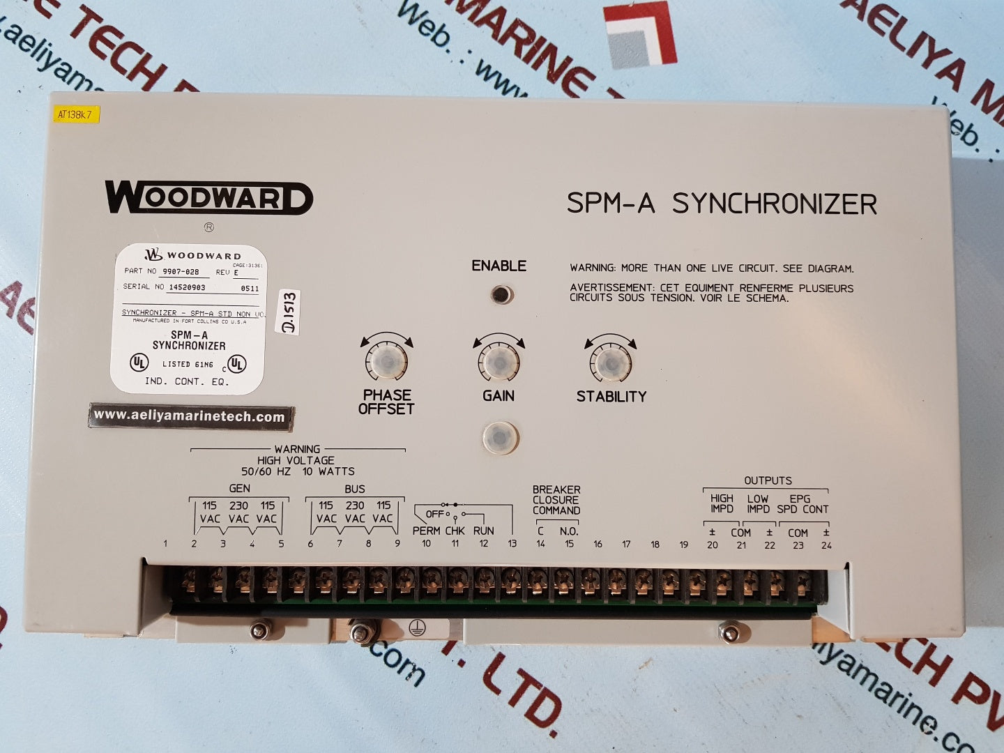Woodward 9907-028 spm-a synchronizer rev E