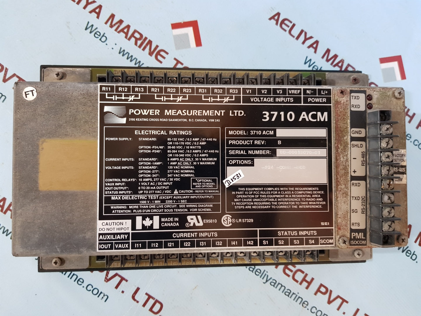 Power measurement 3710 acm rev:b