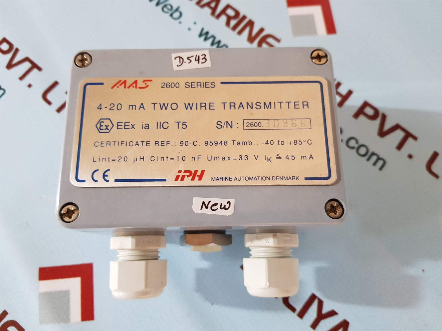 Iph mas 2600-g30-10-0/1p 4-20 ma two wire transmitter
