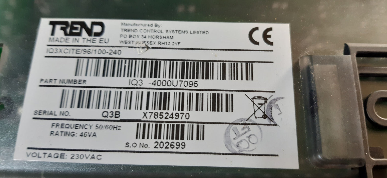Trend iq3xcite/96/100-240 web enabled controller iq3-4000u7096