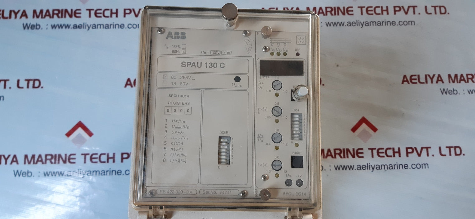 Abb power spau 130 c three phase voltage relay