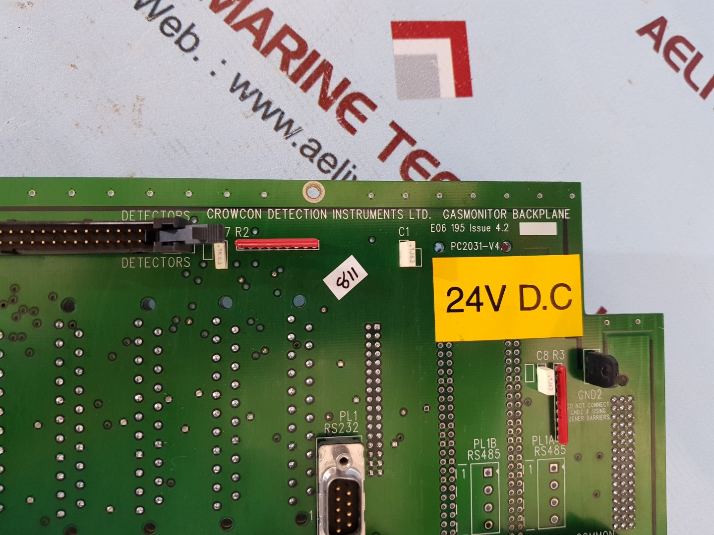 Crowcon pc2031-v4 gas monitor backplane 501699