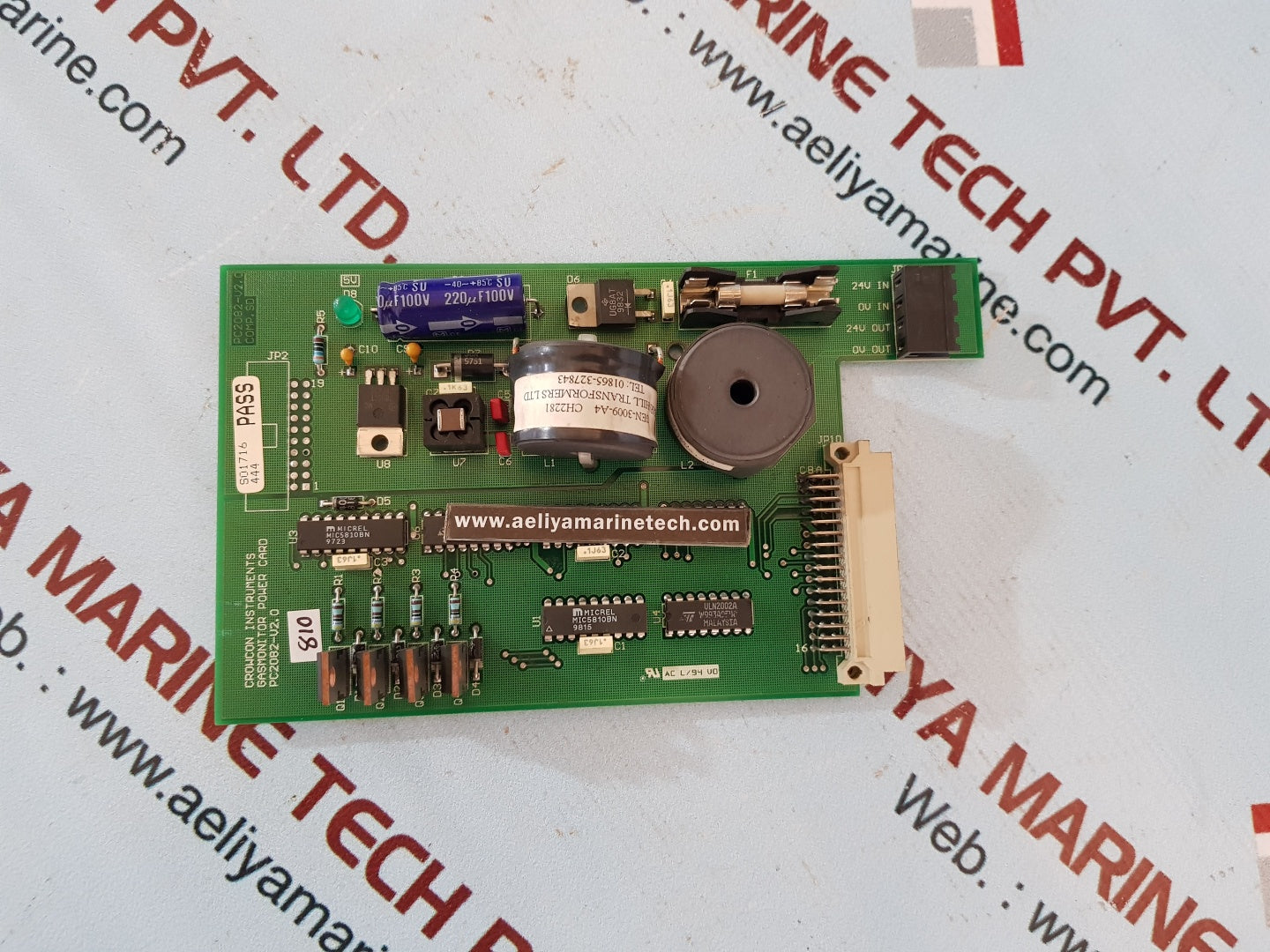 Crowcon pc2082-v2.0 gasmonitor power card s01716 