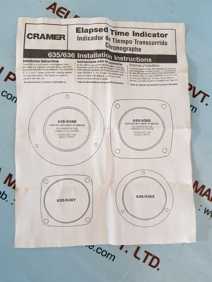 Cramer hrs/tens 6x137 elapsed time indicator