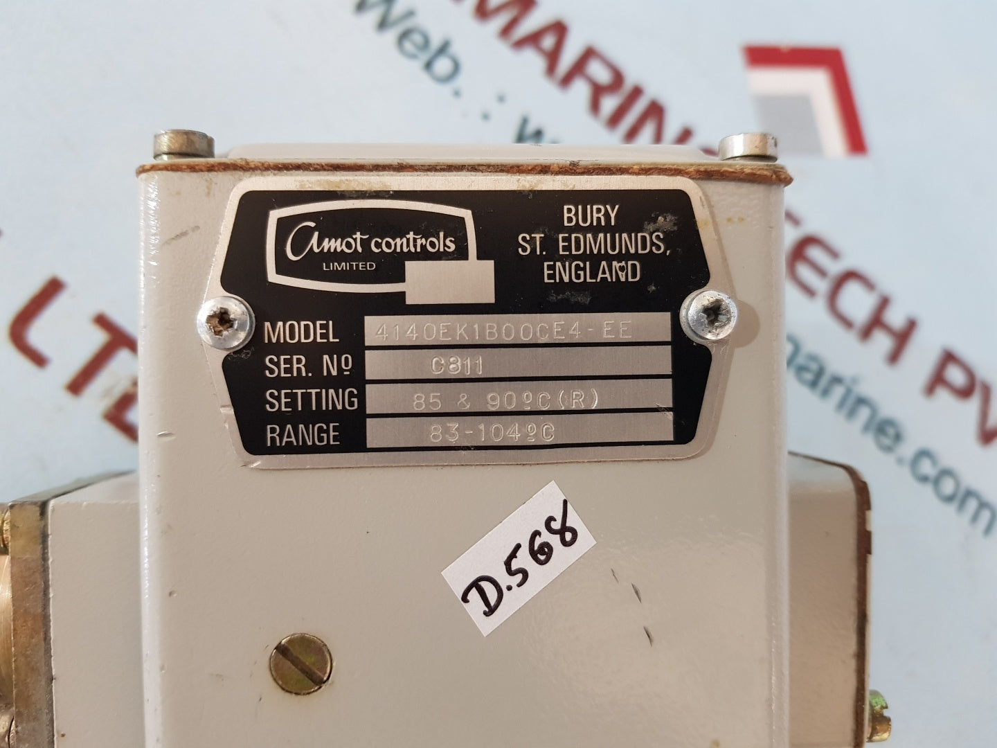 Amot controls 4140ek1b00ce4-ee pressure temperature switch range 83 - 104'c