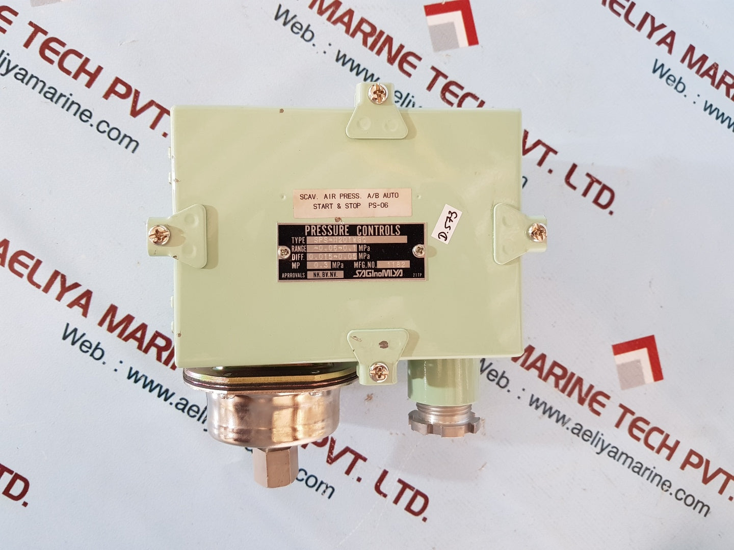 Saginomiya sps-h201wgq pressure controls