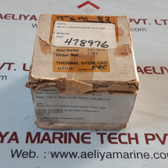 Gec mto 81 overload relay 160a