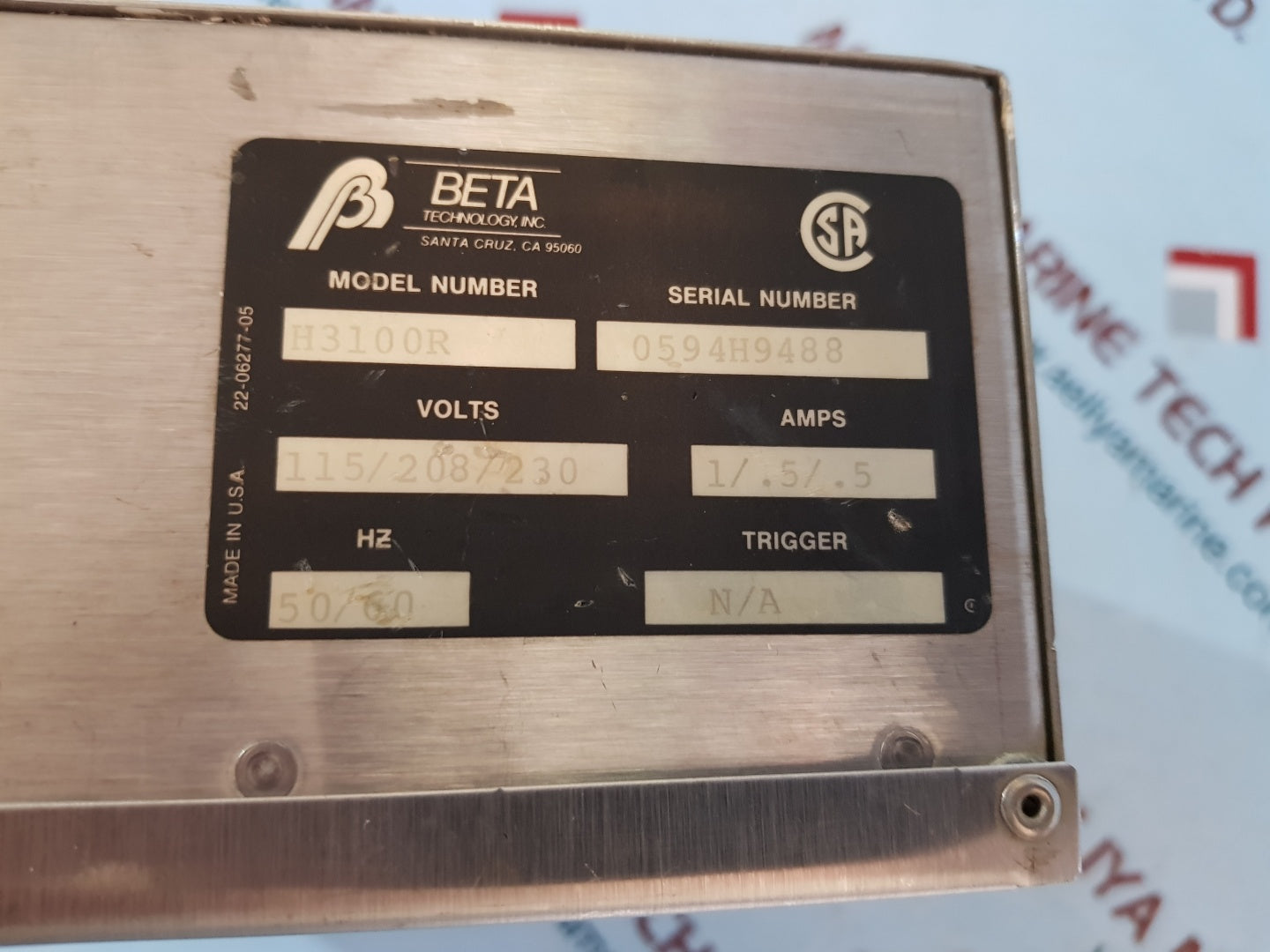 Beta Technology H3100R Detergent Rinse Dispenser