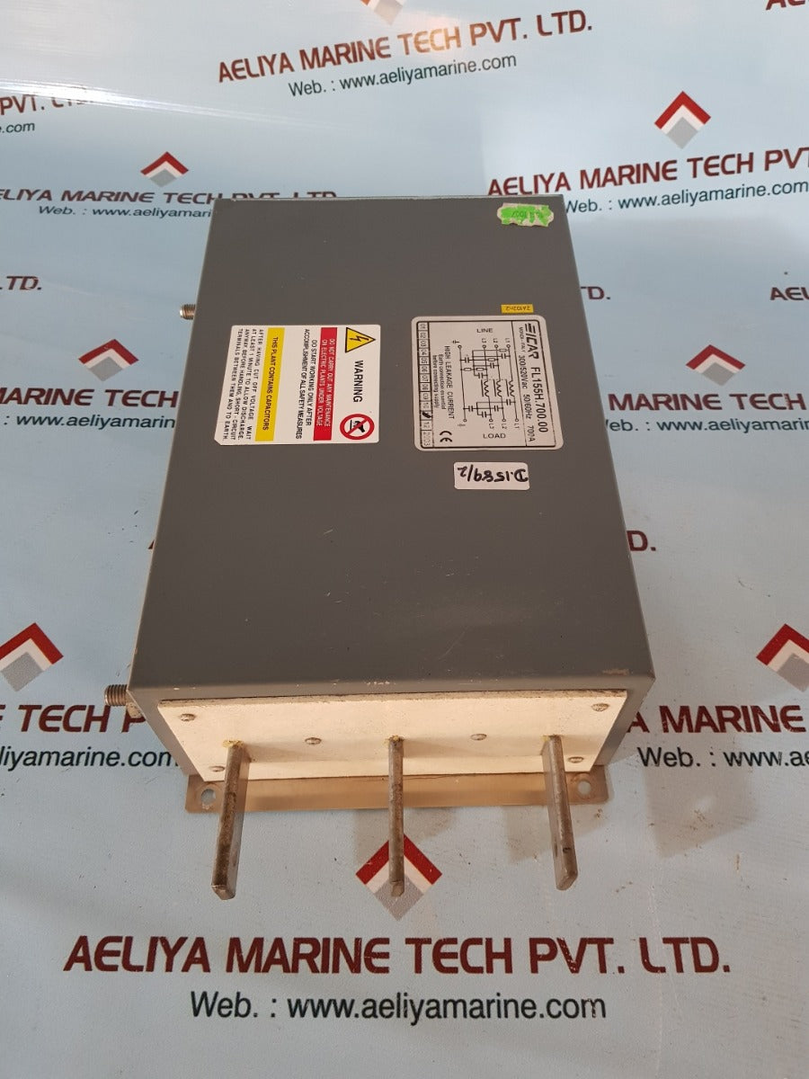 Icar fl155h.700.00 emi filter 300/520vac 50/60hz 700a