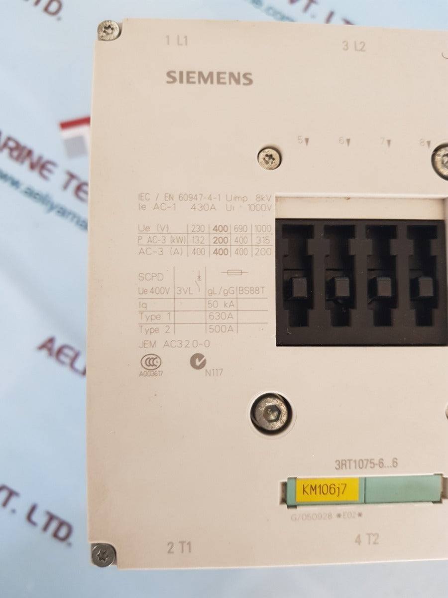 Siemens 3rt1075-6ap36 /3rt1075-6..6 contactor
