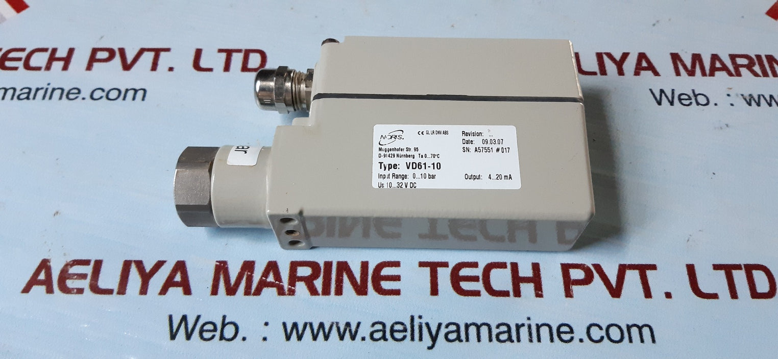 Noris vd61-10 pressure transmitter