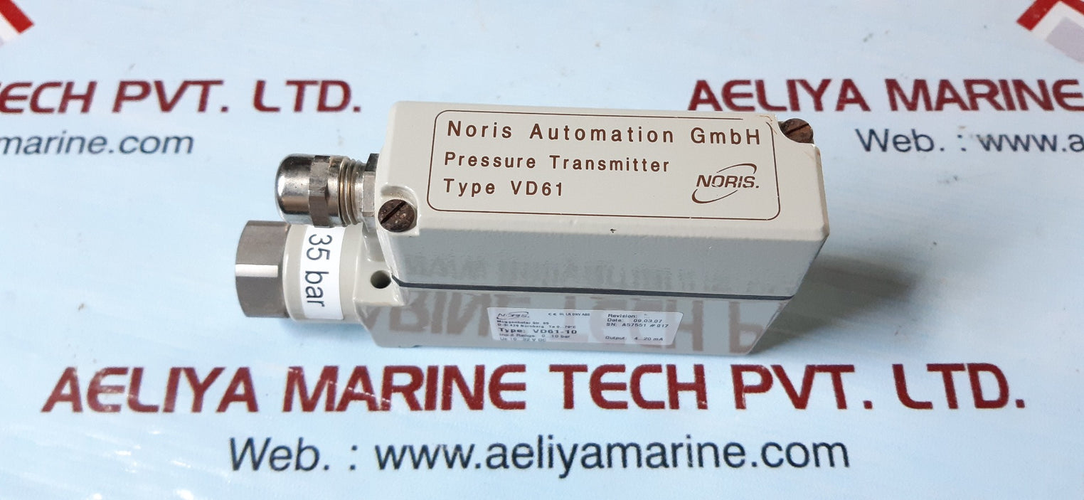 Noris vd61-10 pressure transmitter