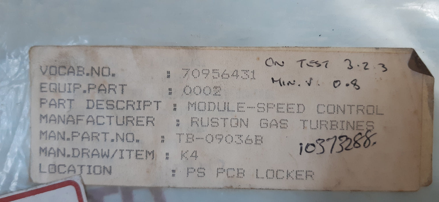 Tb09036b control module