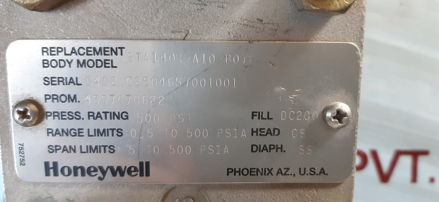 Honeywell st300 s100 r300 pressure transmitter sta140-a1g-00000-mb.me.3s-b77p