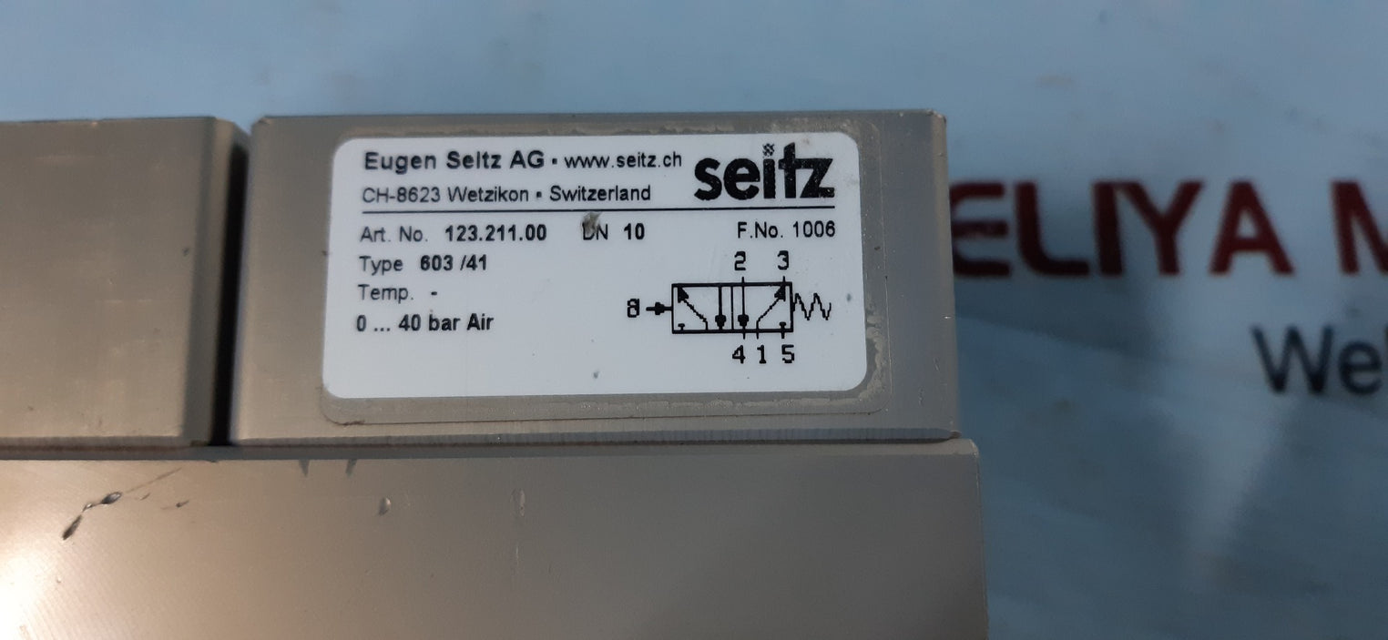Seitz 603/41 air start valve 5/2-way 123.211.00