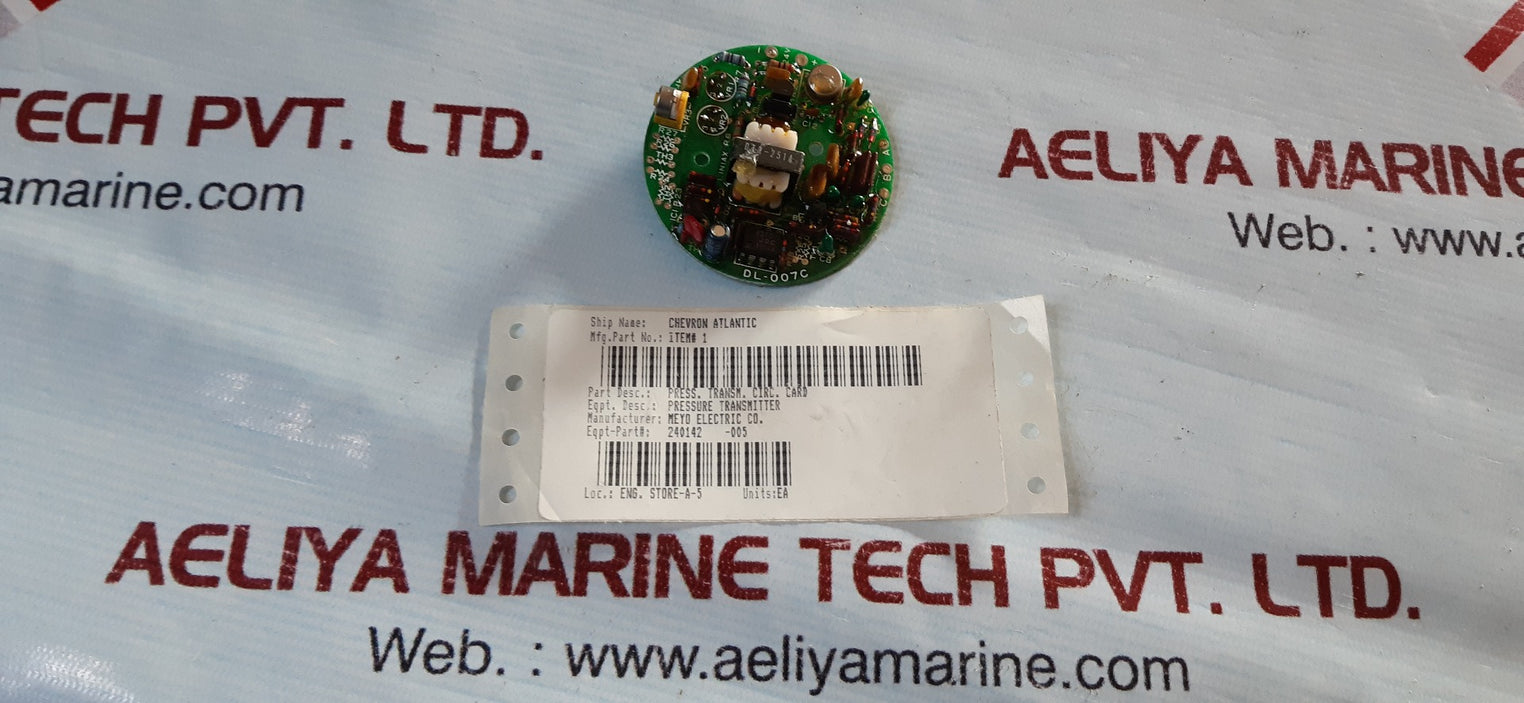 Meyo electric dl-007c pressure transmitter circuit card