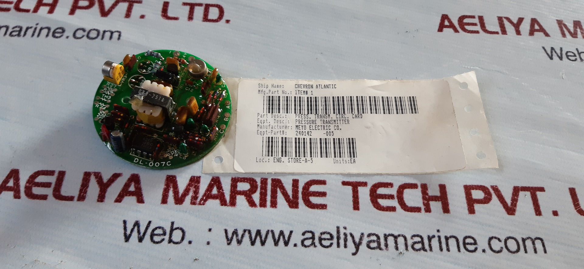 Meyo electric dl-007c pressure transmitter circuit card