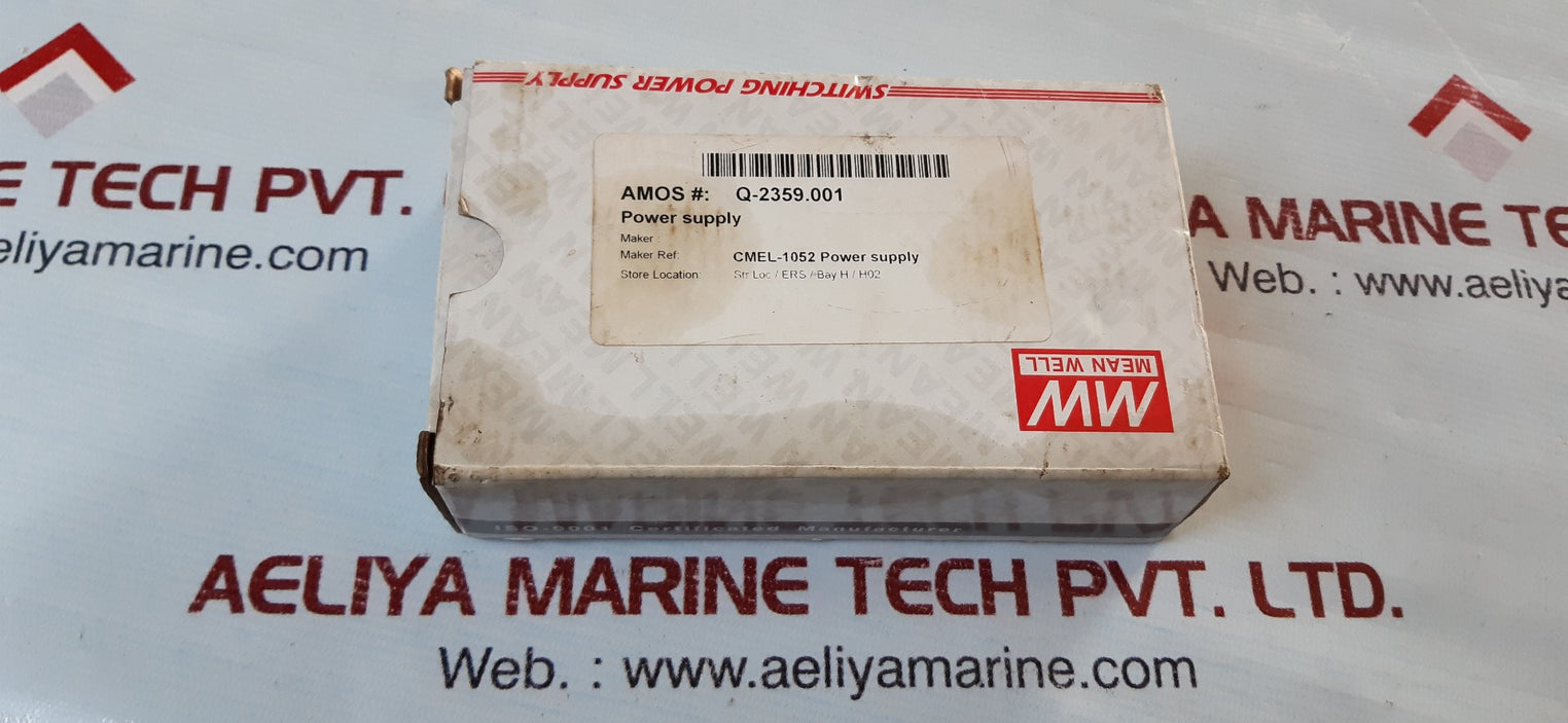 Mean well rs-100-12 power supply in. 100/240v 2.5a 50/60hz out. 12v 8.5a