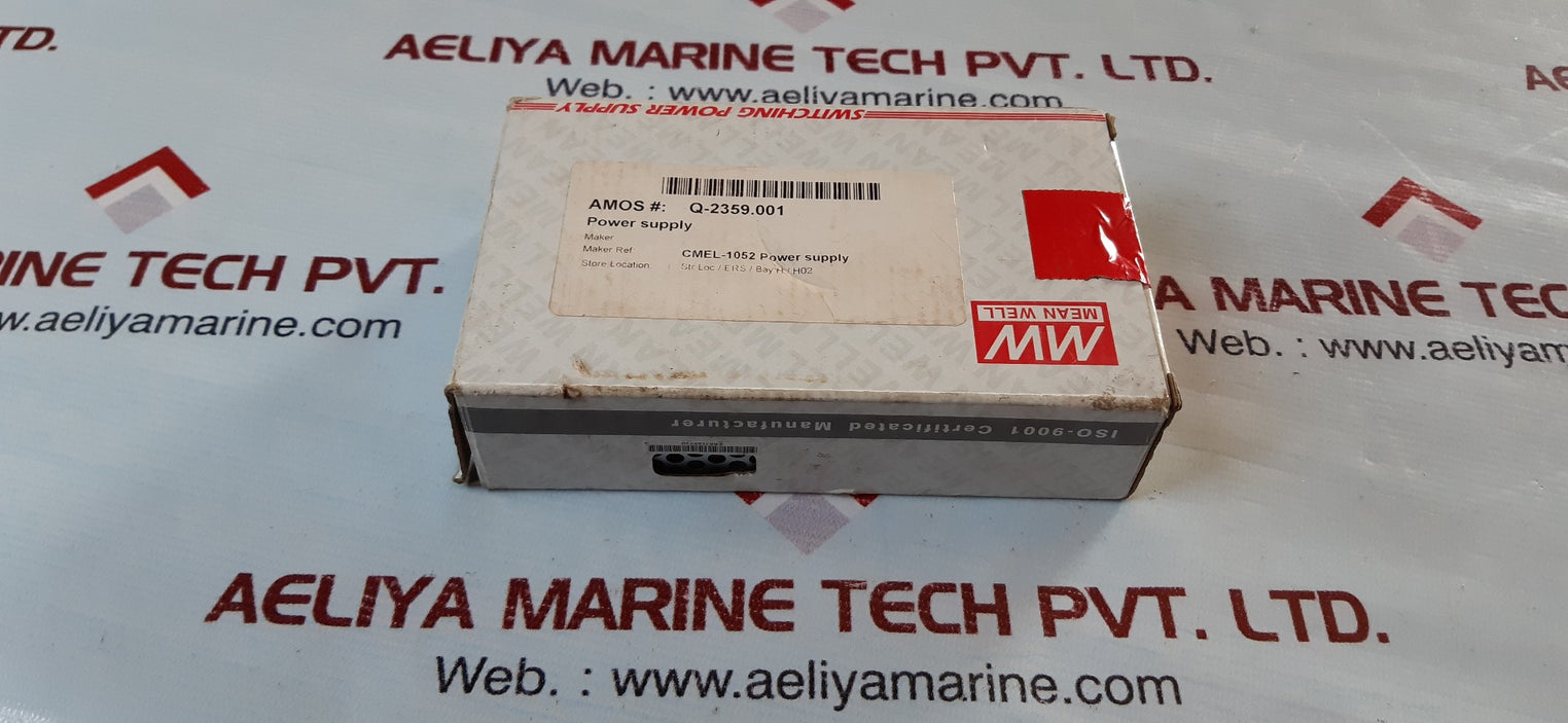 Mean well rs-100-12 power supply in. 100/240v 2.5a 50/60hz out. 12v 8.5a