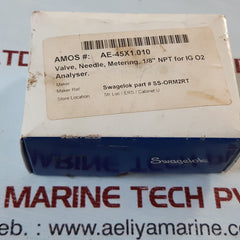 Swagelok ss-orm2rt 1/8''needle valve