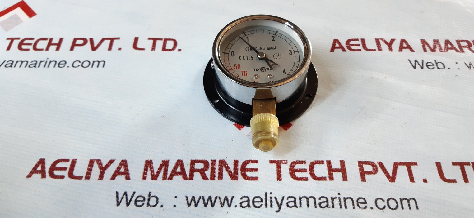 Toako cl 1.5 compound gauge 0 to 5 kgf/cm2