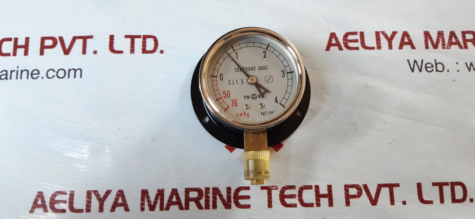 Toako cl 1.5 compound gauge 0 to 5 kgf/cm2