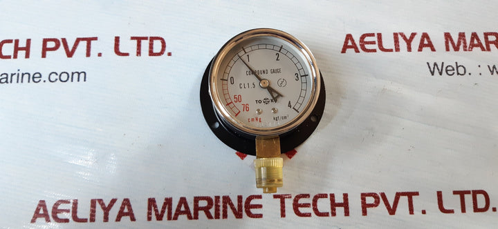 Toako cl 1.5 compound gauge 0 to 5 kgf/cm2