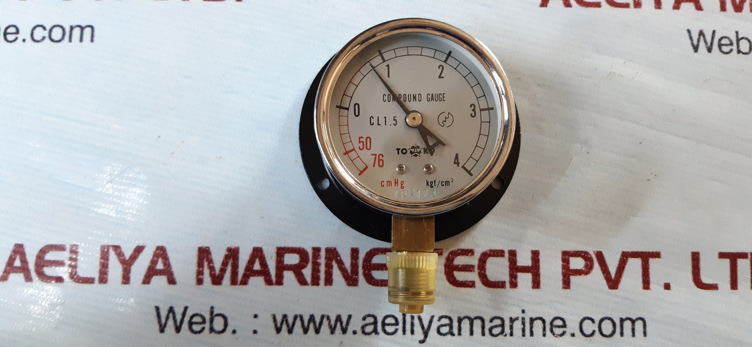 Toako cl 1.5 compound gauge 0 to 5 kgf/cm2